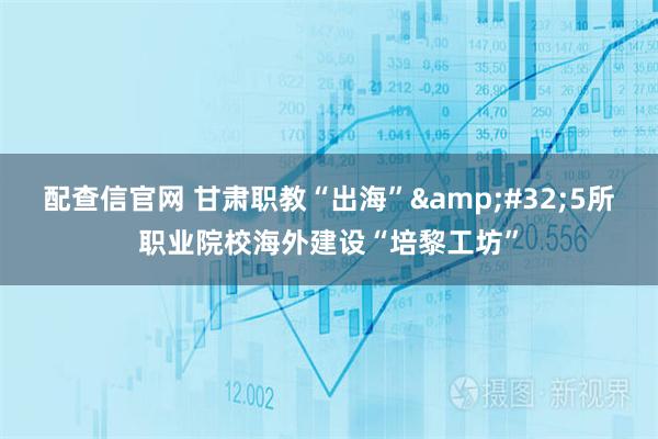 配查信官网 甘肃职教“出海”&#32;5所职业院校海外建设“培黎工坊”