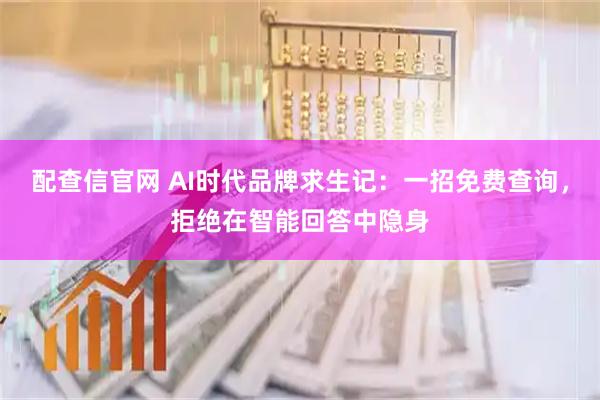 配查信官网 AI时代品牌求生记：一招免费查询，拒绝在智能回答中隐身